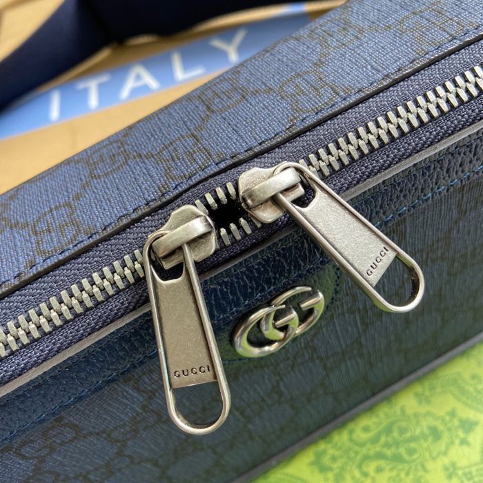 Сумка  мужская синяя через плечо кожаная Louis Vuitton оригинал gcc