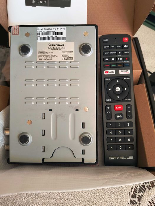 GigaBlue Trio Pro 4K Combo