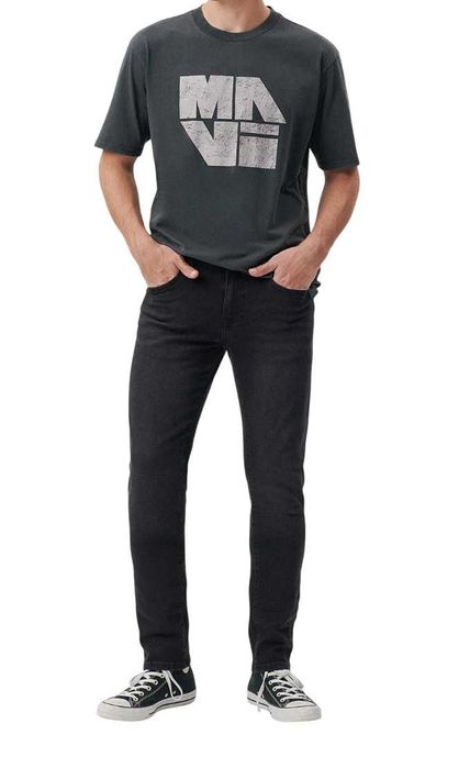 2645 Spodnie Męskie Jeansy Mavi Marcus Slim Straight Czarne 32/32