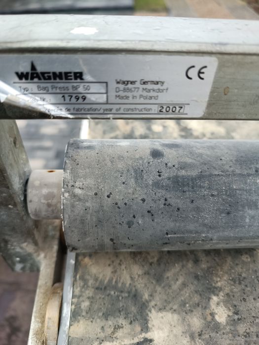 Pojemnik na wypelniecz.Prasa do worków Wagner BP50
