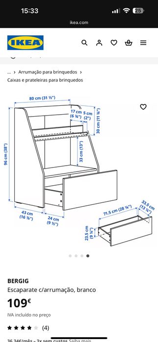 prateleiras e caixa de armazenamento