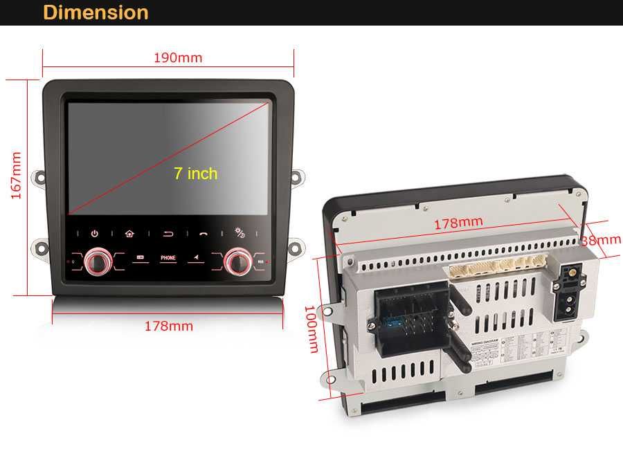 Auto-rádio android 14 Porsche 911 Cayman Boxter 2005 a  2017