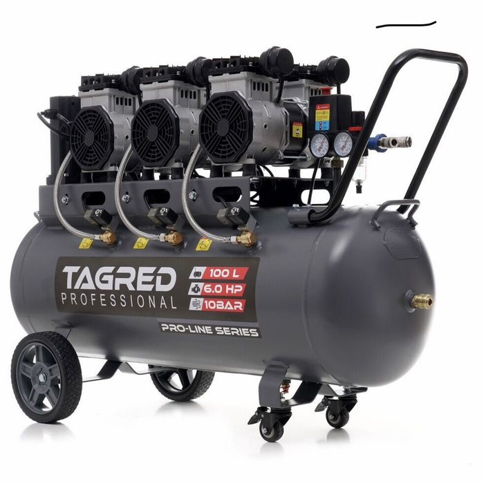 Kompresor bezolejowe tagred TA3389 10 BAR 100L 6 tłokowy