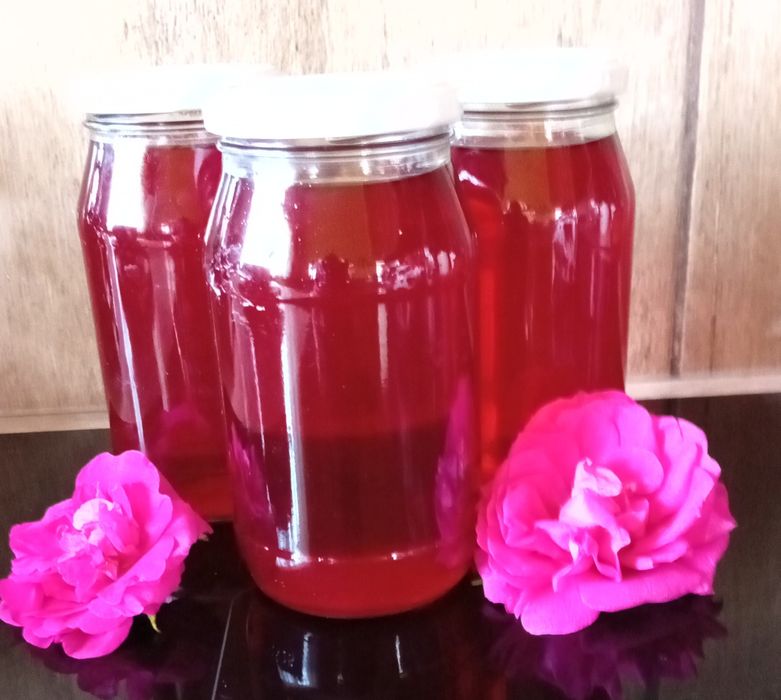 Sok  syrop z płatków róży zestaw 4 szt