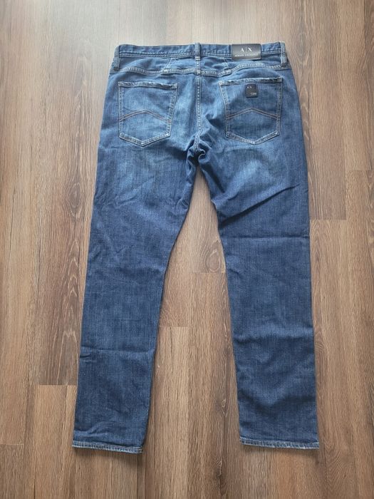 Spodnie jeansowe jeansy niebieskie Armani