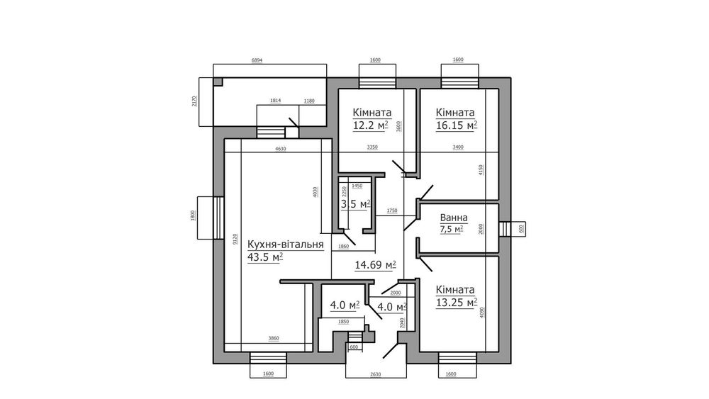 Одноповерховий будинок 120м² з МІСЬКИМИ комунікаціями! 6 соток.