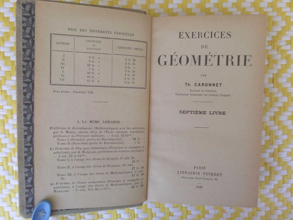EXERCIDES DE GEOMÉTRIE
(Septiéme Livre)
Par Th. Caronnet