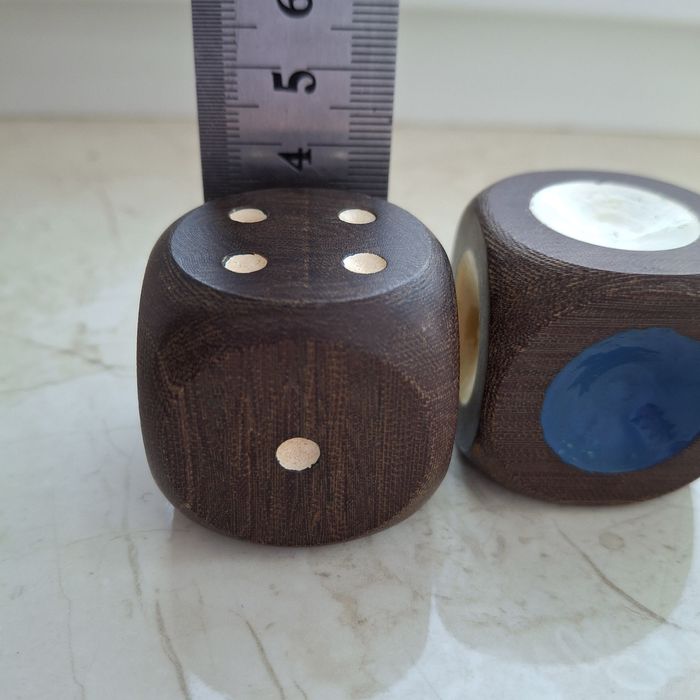 Игральные кубики, эбонит,  2 шт., 3,5 см. Гральні кубики.