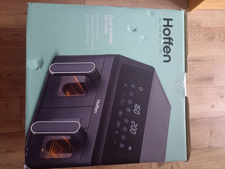 Frytkownica beztłuszczowa 2-komorowa Hoffen airfryer
