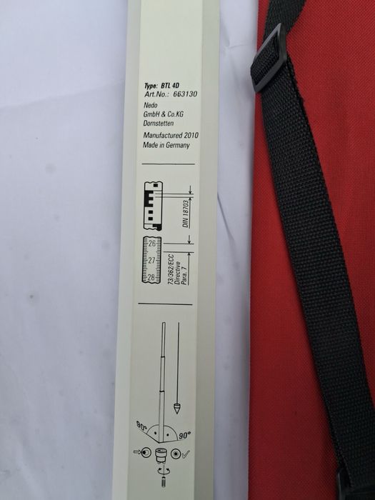 Рейка нивелирная (геодезическая) марки Nedo BTL 4D