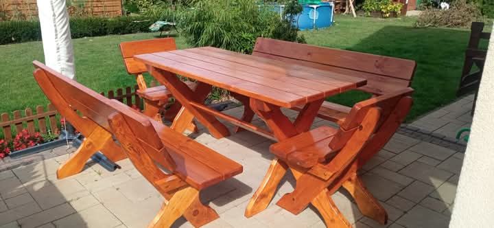 Zestaw ogrodowy drewniany