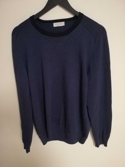 sweter Gran Sasso 100% wełna L 40 XL 42 virgin wool Made in Italy