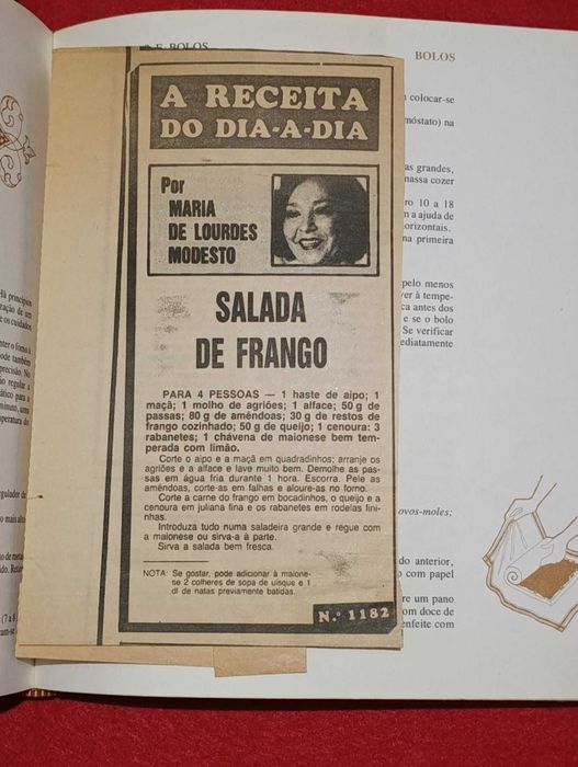 Livro Receitas Escolhidas Maria de Lurdes Modesto