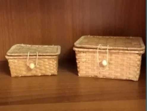 шкатулка скринька плетена 2шт для декора маленькие