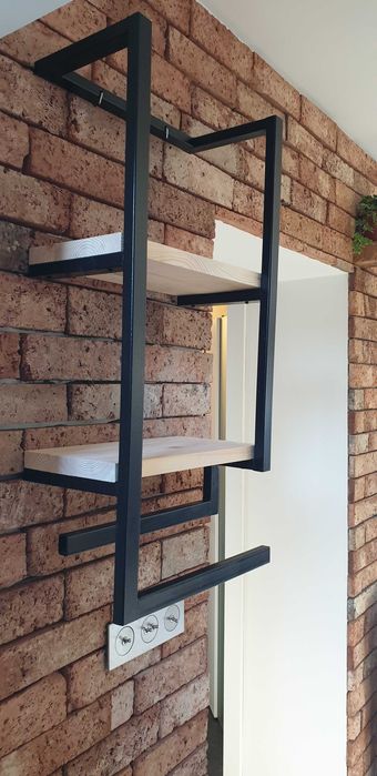 Półka łazienkowa, kuchenna w stylu loft