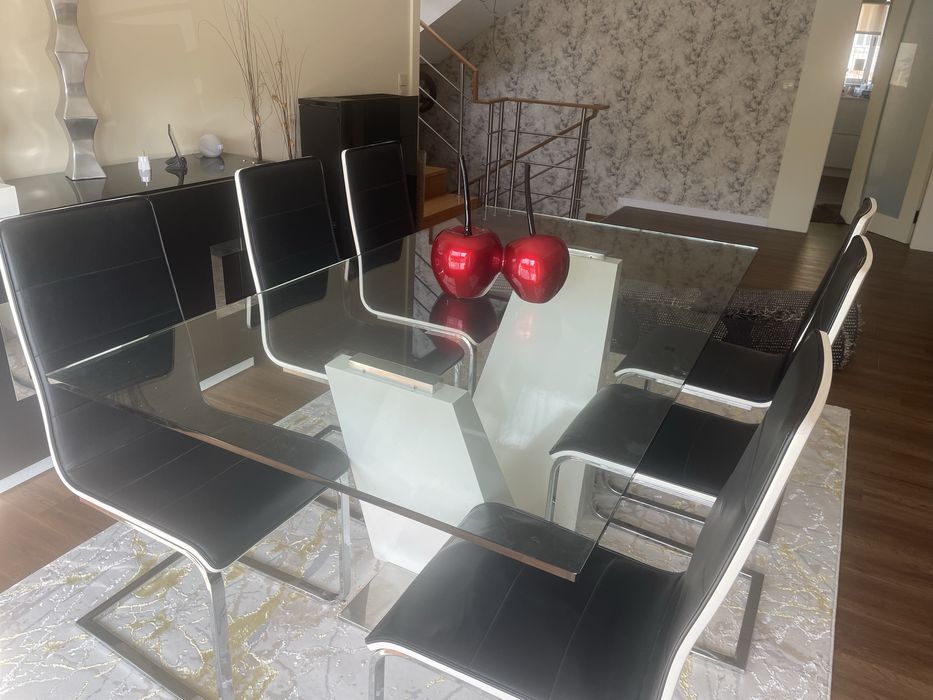 Modern Double-Glass Dining Table64575431085059120