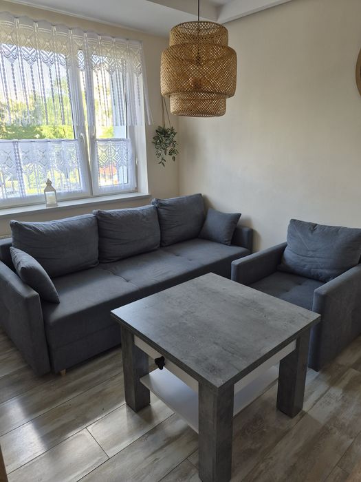 Komplet sofa fotel ława / stół