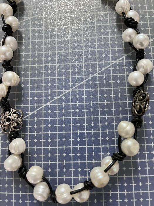 Colar de perolas vintage antigo