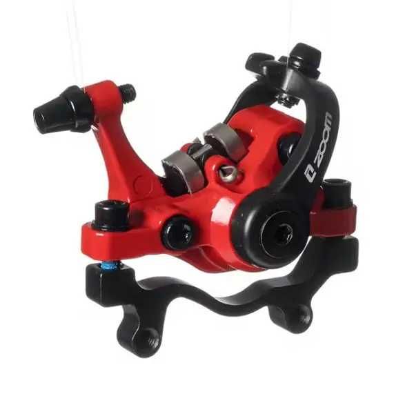 Калипер тормоз ZOOM F180/R160 с двумя активными колодками КРАСНЫ