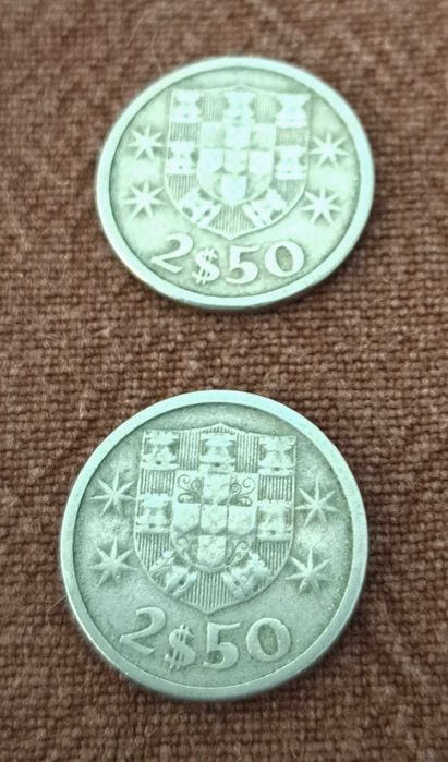 Portugal/República - 2 moedas de 2,50 escudos de 1963 e 1964