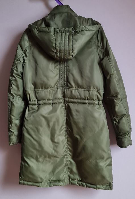 オリーブ Kurtka damska Adidas neo XS 34 zimowa długa khaki oliwkowa Kolonia