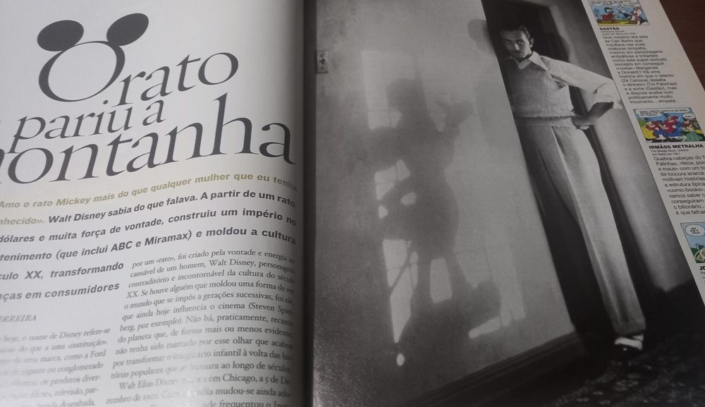 Rato Mickey na capa de RevistaExpresso de 2001 mais