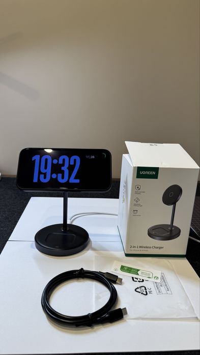 Бездротовий зарядний пристрій Ugreen 2 in 1