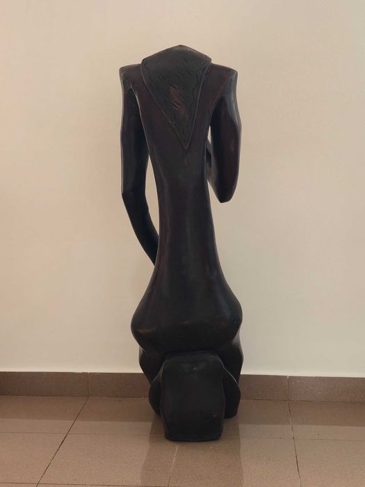 Escultura Africana madeira preta