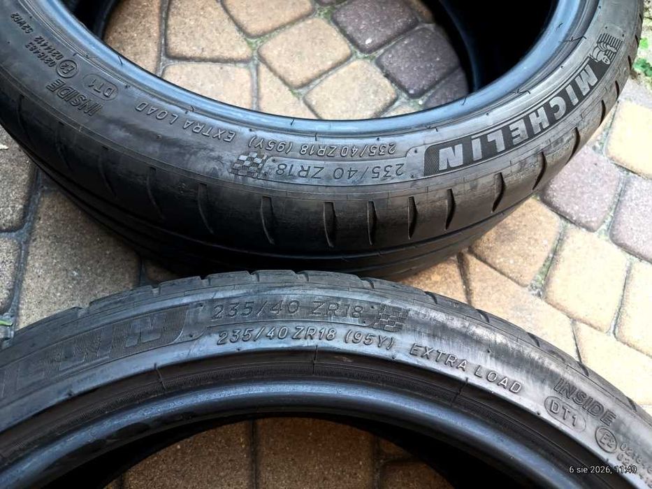 2Opony Letnie 235/40/18 95Y MICHELIN Pilot Sport 4S Extra-Load DT1 RIM-Protector Germany 12.2020r Bieżnik~5mm