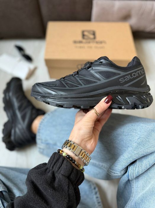 Кросівки осінні Salomon XT-6 Gore-Tex Black premium | Кроссовки жіночі чоловічі