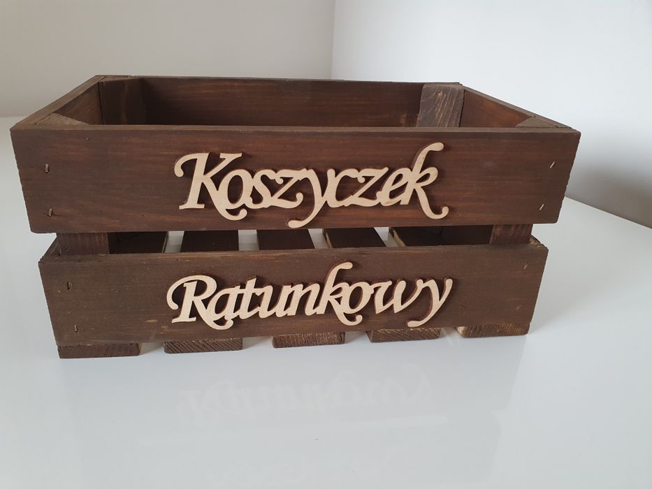 2 koszyczki ratunkowe, drewniane