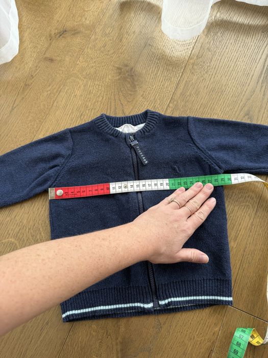 Sweter Coccodrillo 74 cienki zapinany na zamek dla chłopca granatowy