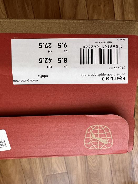 Кросівки PUMA FLYER LITE 3 BLACK Розмір 42,5/27,5см