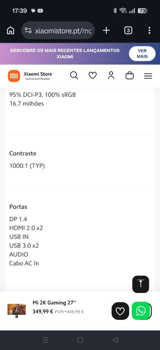 Monitor 27 Xiaomi 2k + Trust 2.1511338604963440642