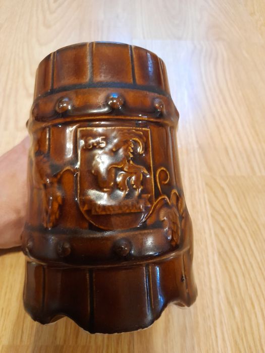 Kufel z herbem Okocimia PRL