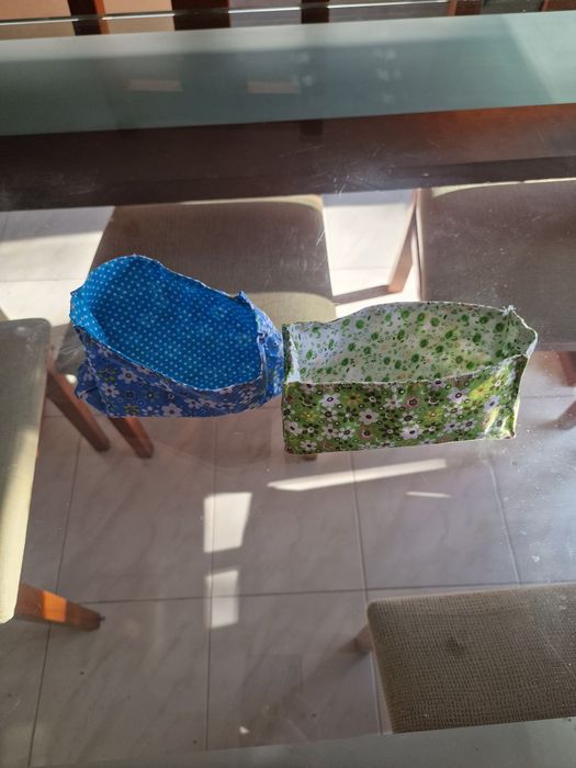 Cestas de pano feito a mão