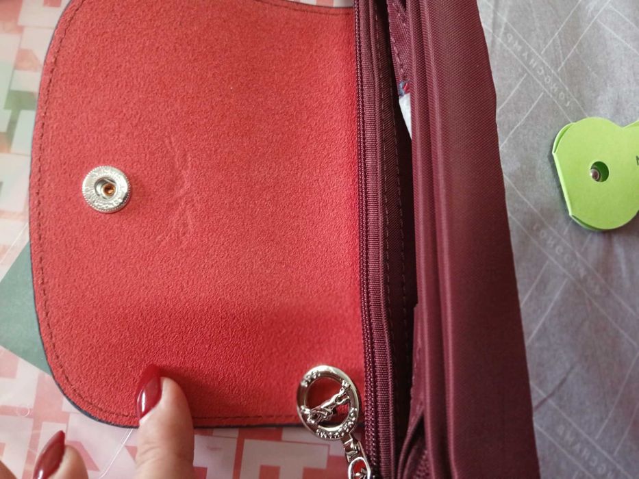 Carteira longchamp vermelha