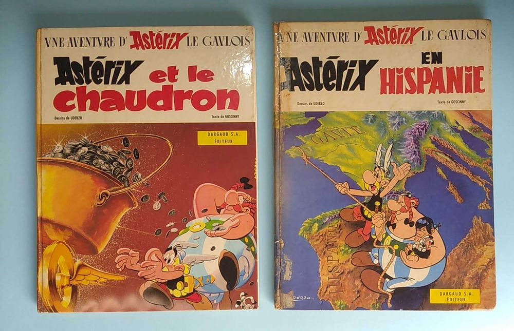 ASTÉRIX - Coleção em capa dura, edição francesa, algumas 1ªs edições.