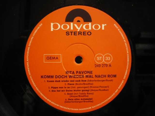 Płyta winylowa Rita Pavone Komm doch wieder mal nach Rom.