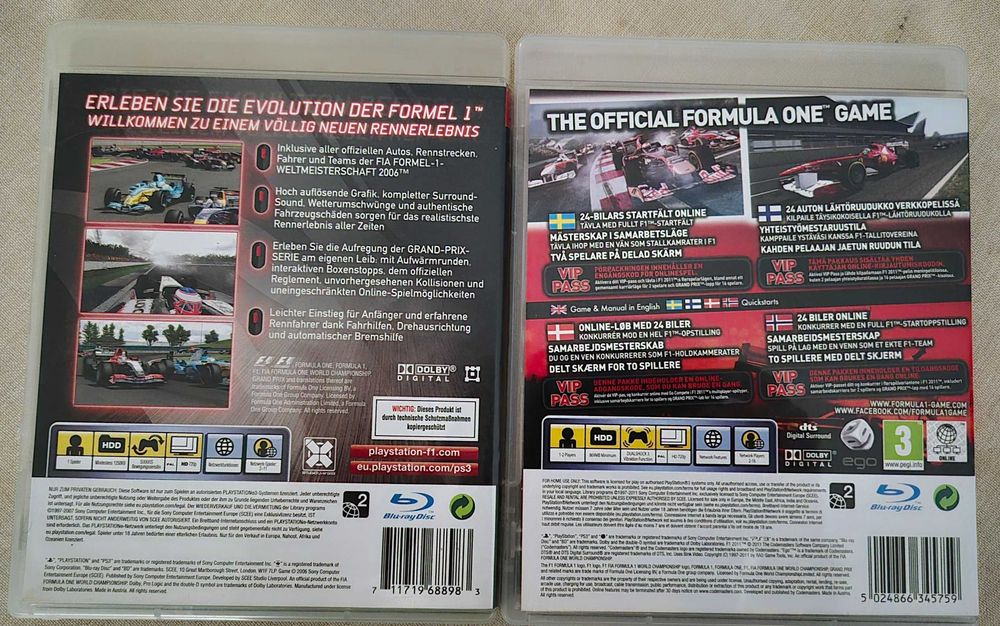2 gry PS3 - F1 Formula 1 2011 i F1 Formula 1 Championship Edition + gratis FIFA 12 PL