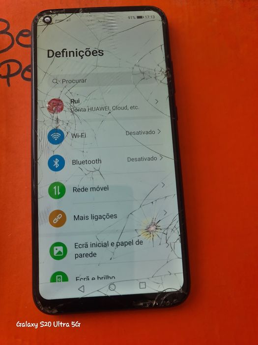 Huawei  p40  lite  a trabalhar