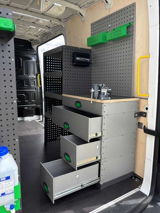 Zabudowa serwisowa warsztatowa Busa na Wymiar Master Ducato Crafter | Regały Warsztatowe | Projekt Gratis | Montaż / Wysyłka