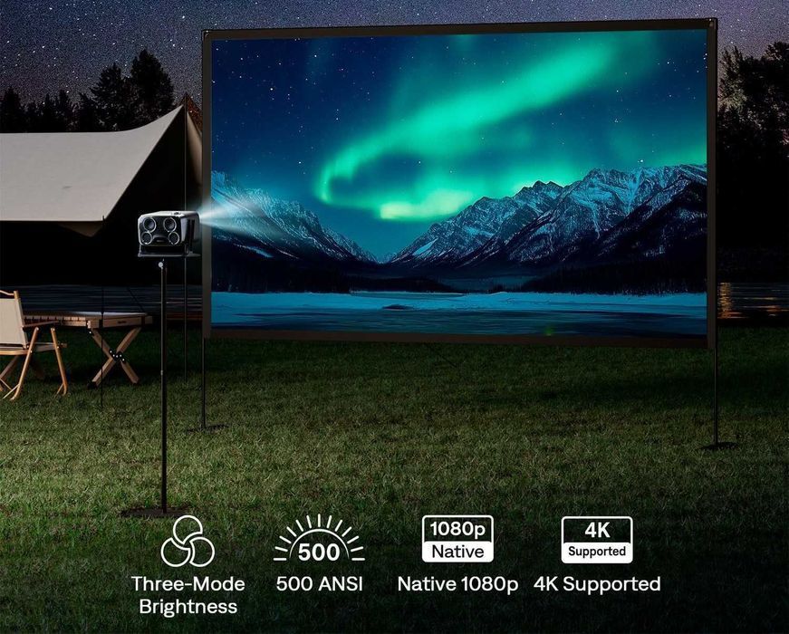 Inteligentny Projektor z Google TV 4K Aurzen Boom Mini 4w1 DoIby Audio