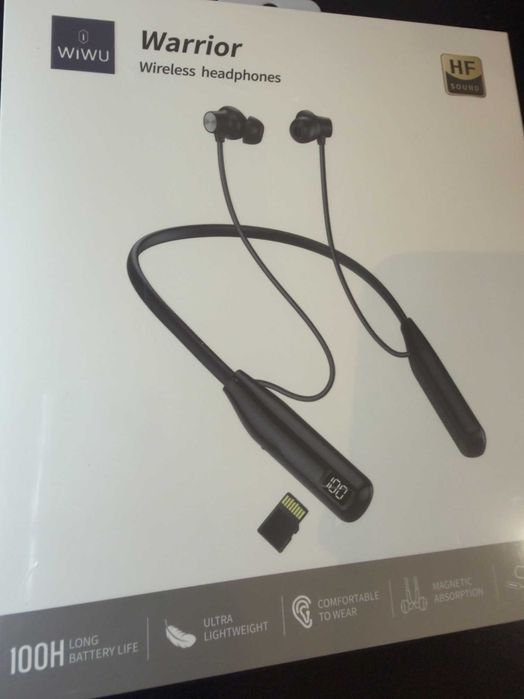 Auscultadores Bluetooth Fones Esportivos Warrior WIWU Neckband