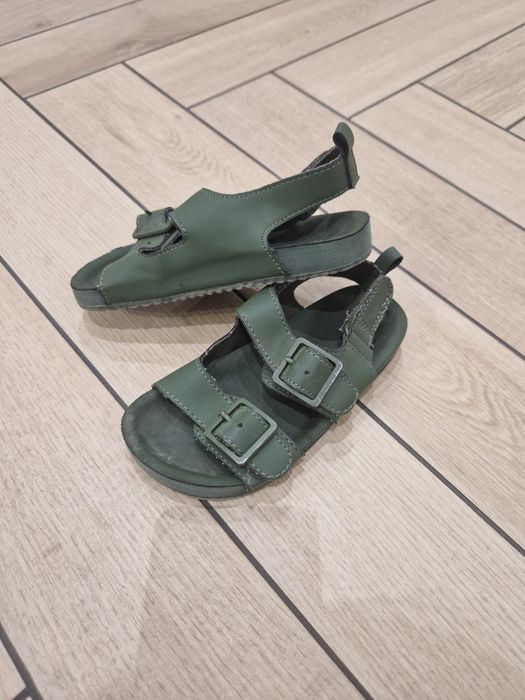 Sandały lato h&m khaki profilowane 26 chłopięce