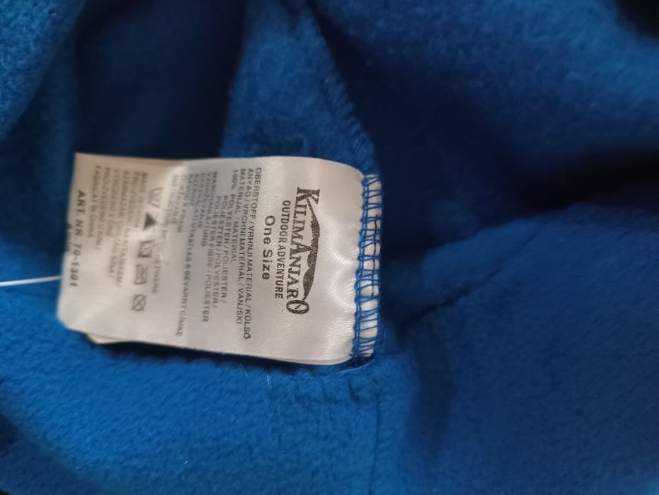 Czapka polarowa KILIMANJARO – Niebieska, One Size (Ciepła!)