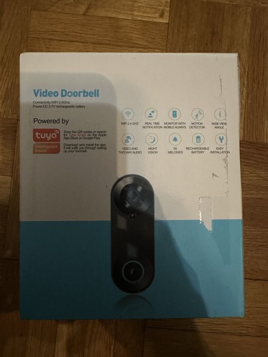 Wideodomofon dzwonek WiFi kamera 1080P Tuya Smart zestaw OKAZJA