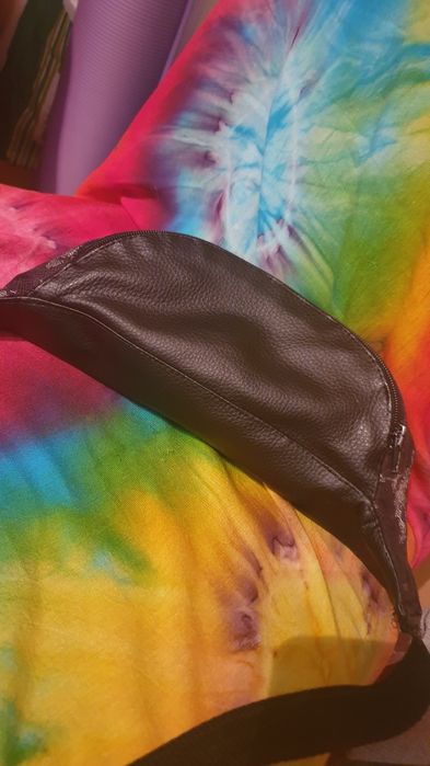 Unikatowa duza nerka eko skóra pakowna unisex Moonare hand made