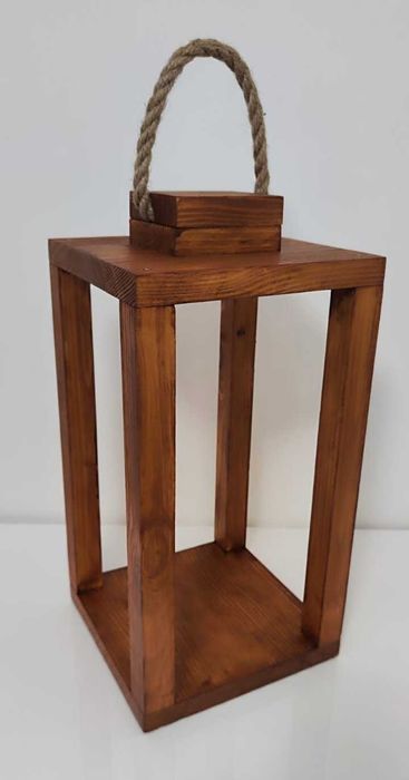 Lampion drewniany klasyczny dekoracyjny różne rozmiary i kolory