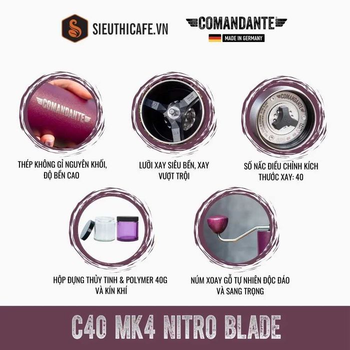 Кавомолка ручна  Comandante C40 MK4 BB Style